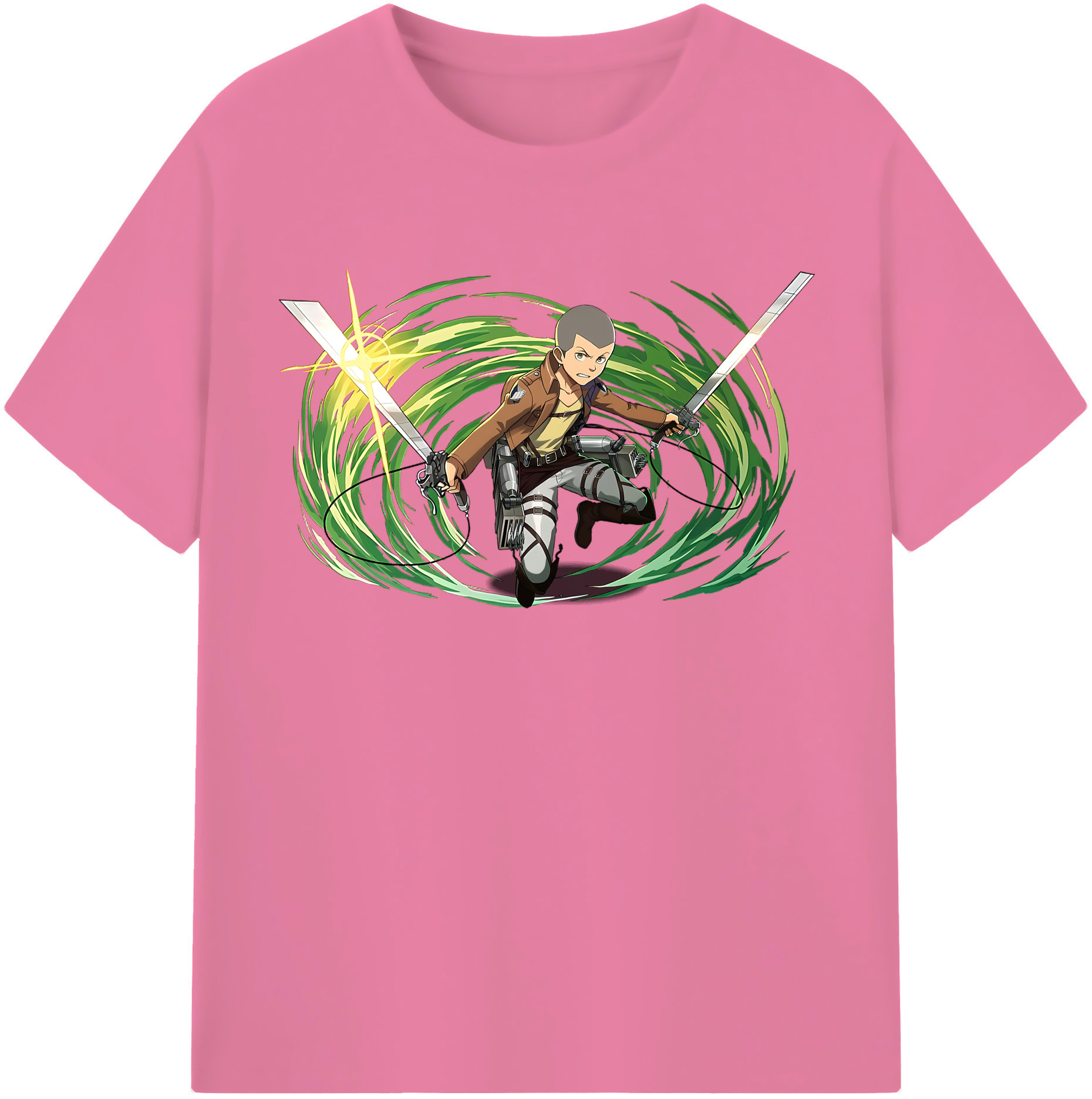 （画像用） 進撃の巨人 コニー·スプリンガー Attack on Titan Connie Springer 綿100％半袖Tシャツ（フロントプリント）